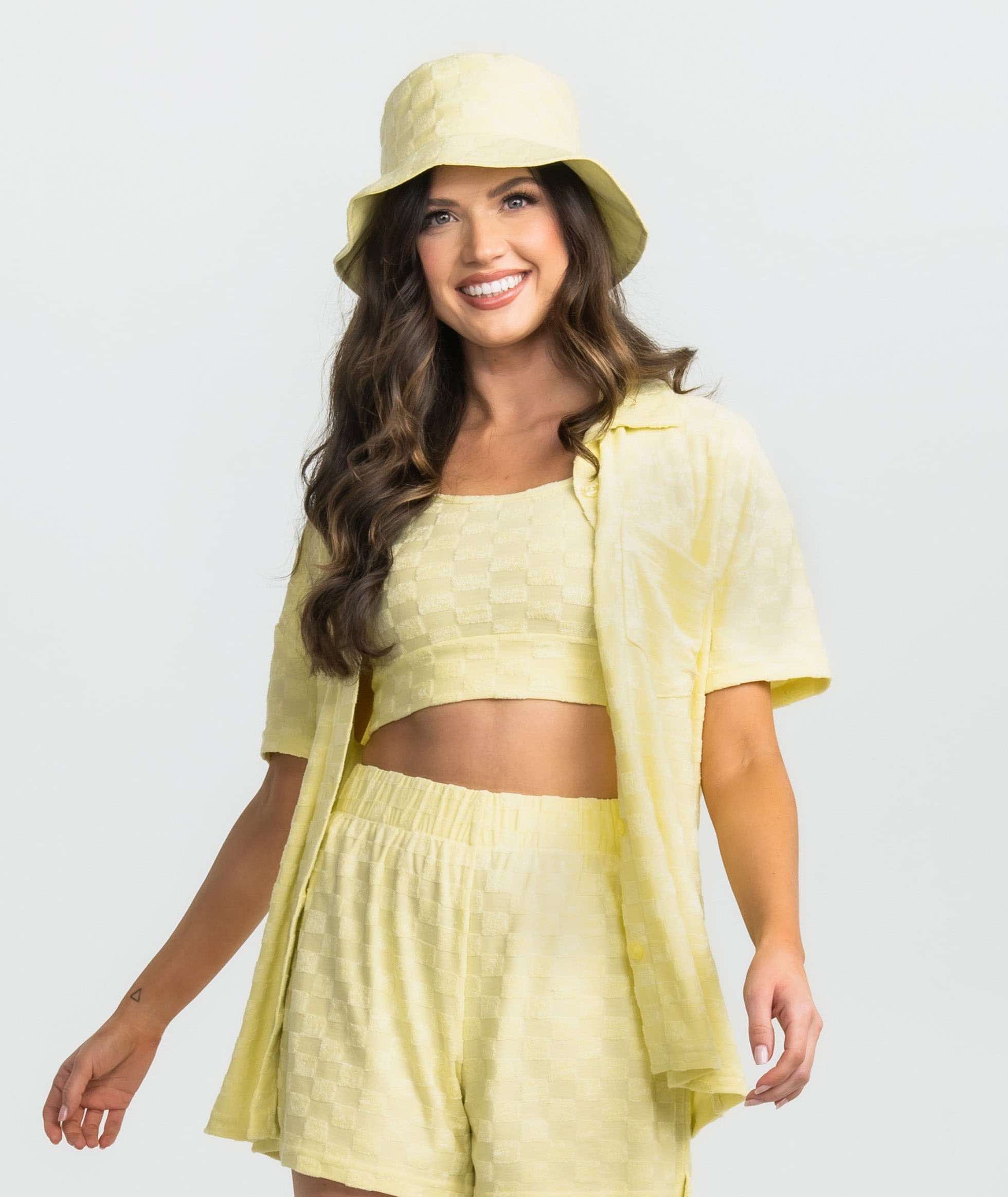 Towel Off Terry Top and Brami Set - Citron - Image 1