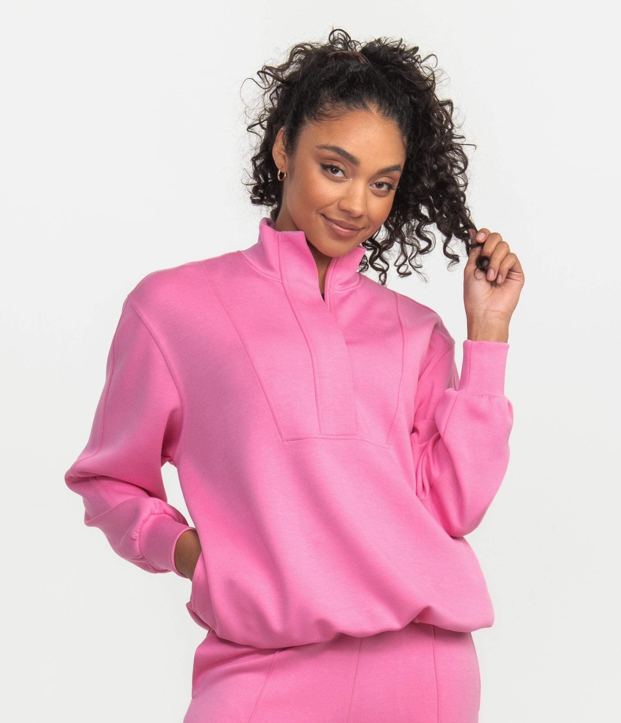 Around The Block Quarter Zip - Candy Crush - Image 1