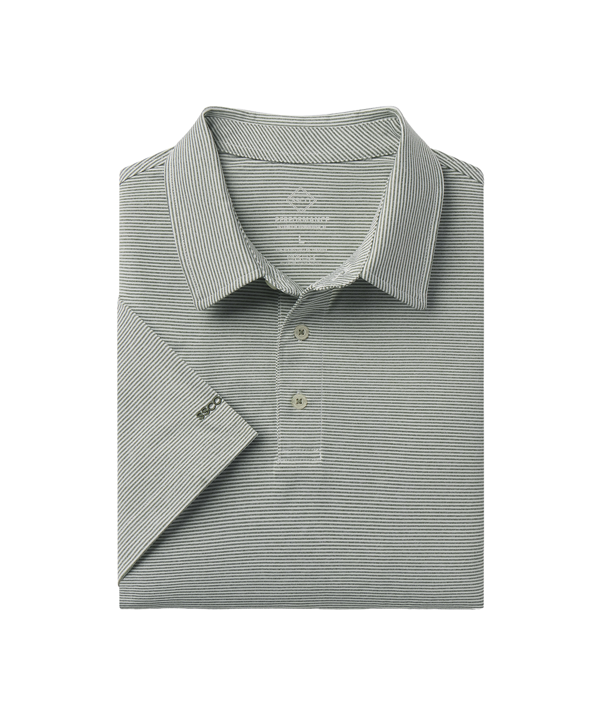 Heather Madison Stripe Polo - Dusty Olive - image 1