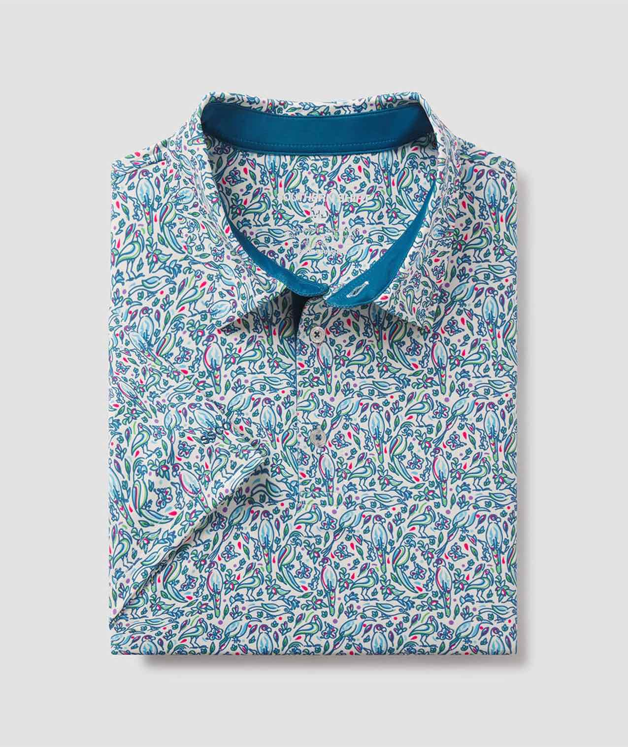 Birds of Paradise Printed Polo