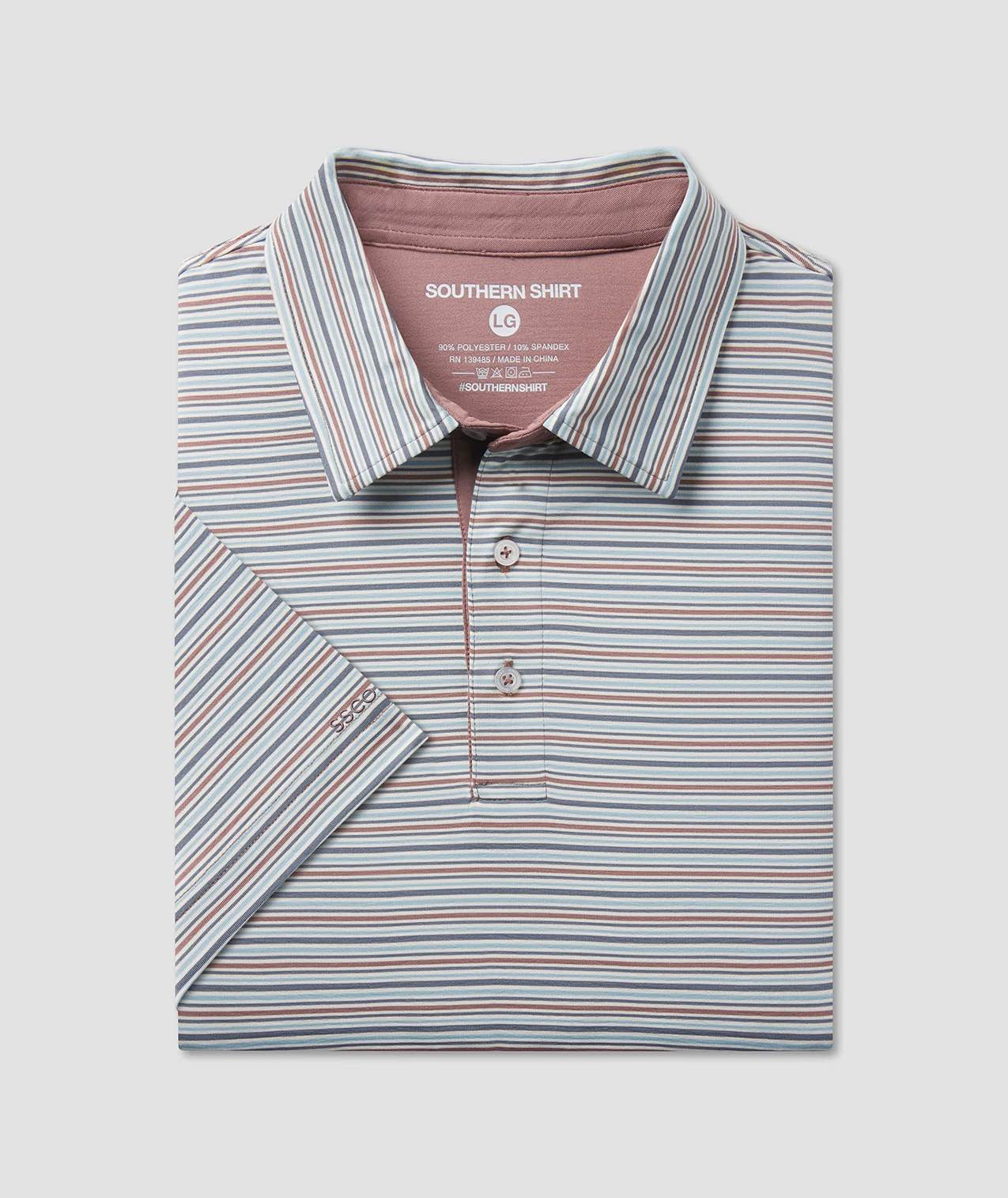 Sawgrass Stripe Polo - Overcast - Image 1