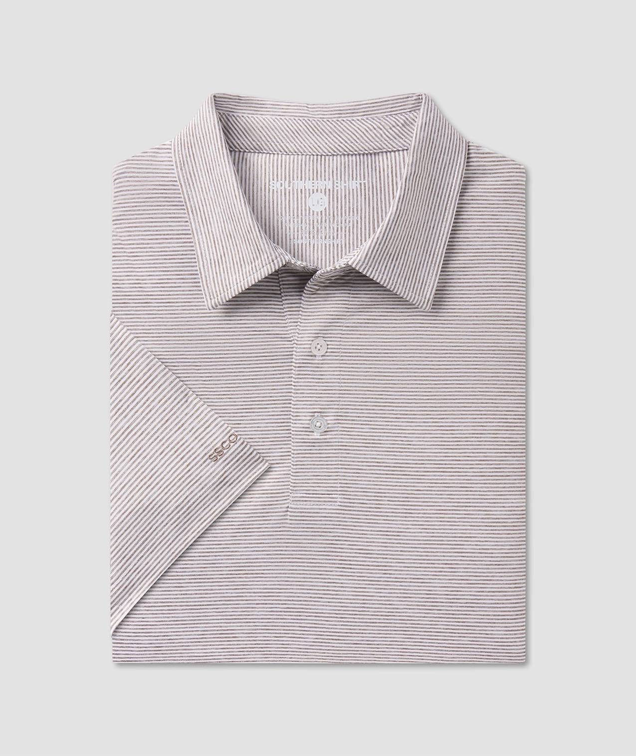 Heather Madison Stripe Polo - Deep Woods - Image 1