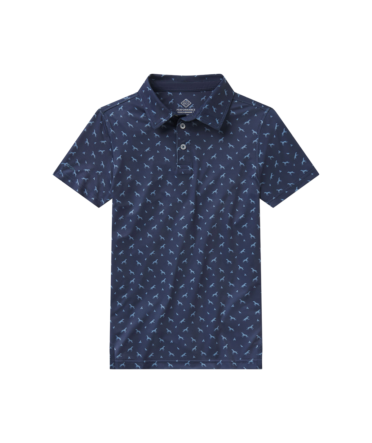 Boys Uplands Unleashed Printed Polo - Midnight Navy - image 2