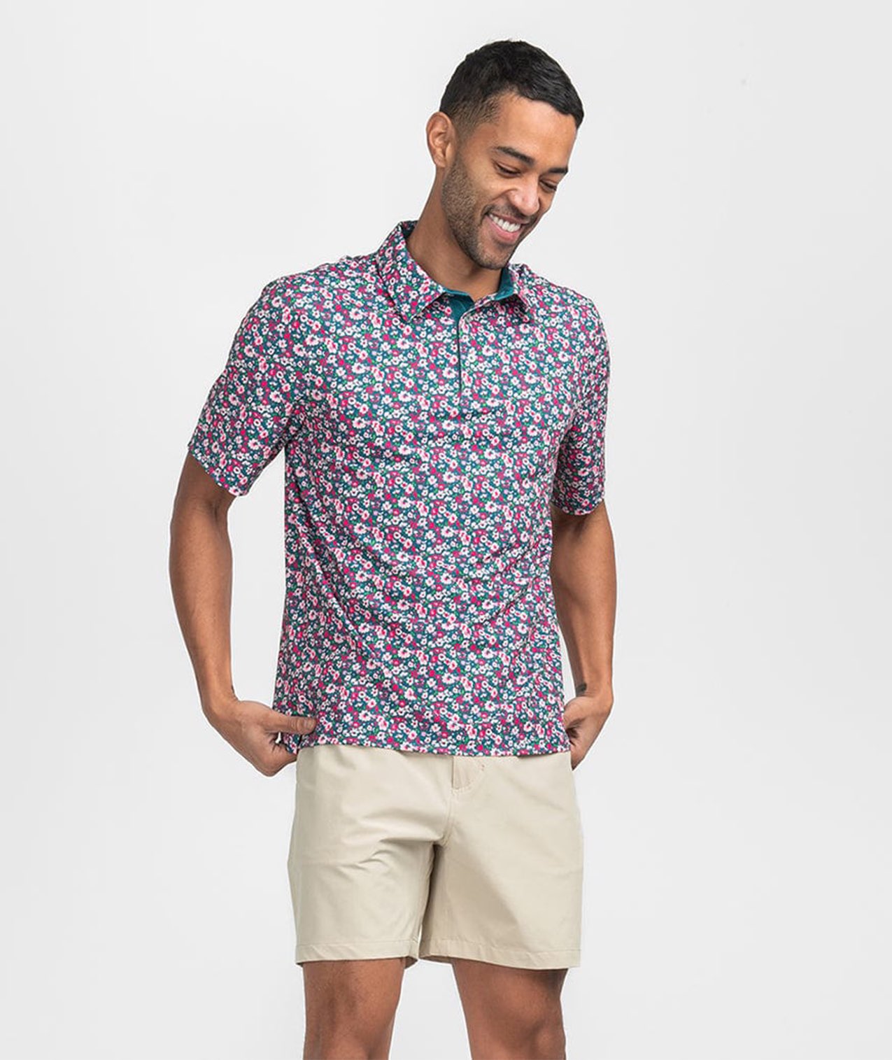 Floral Fusion Printed Polo