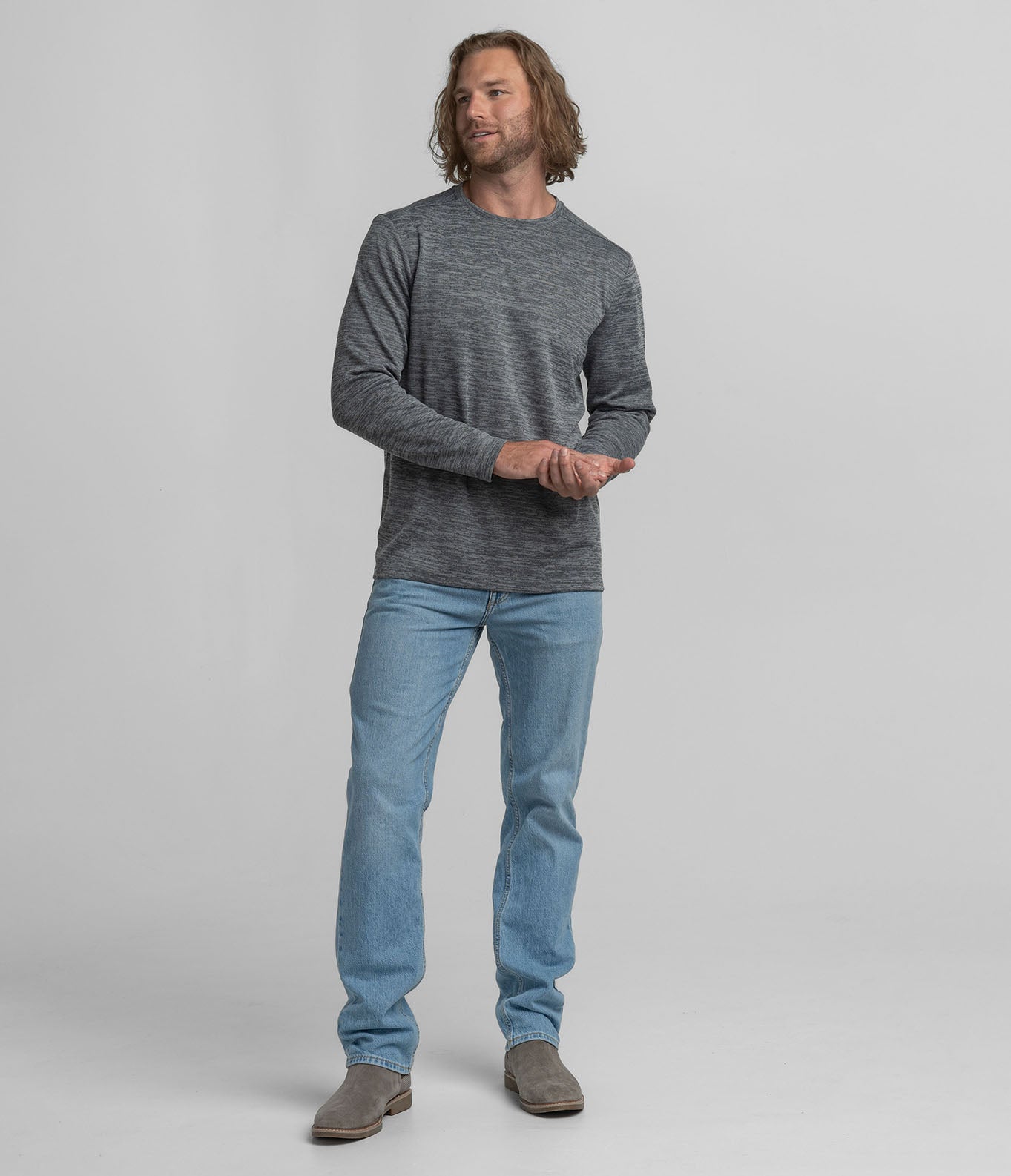 Elevated Layering Crew - Steel - Image 3