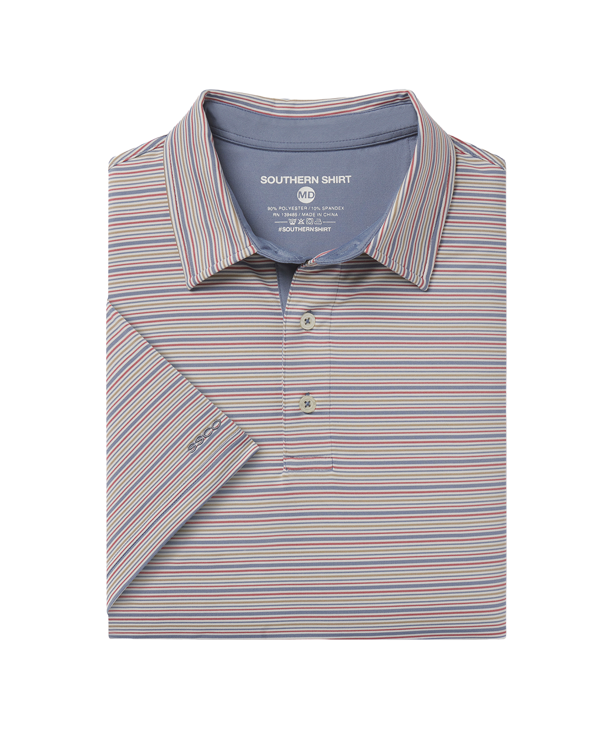 Sawgrass Stripe Polo - Limestone - Image 1