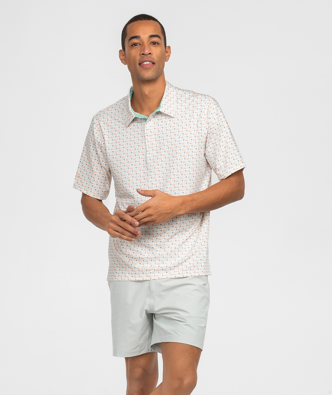Par Fore Printed Polo - Palm Drive - Image 2