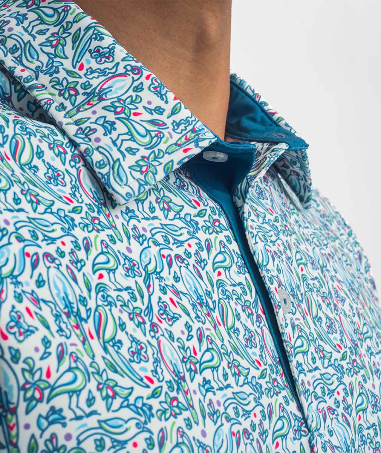 Birds of Paradise Printed Polo