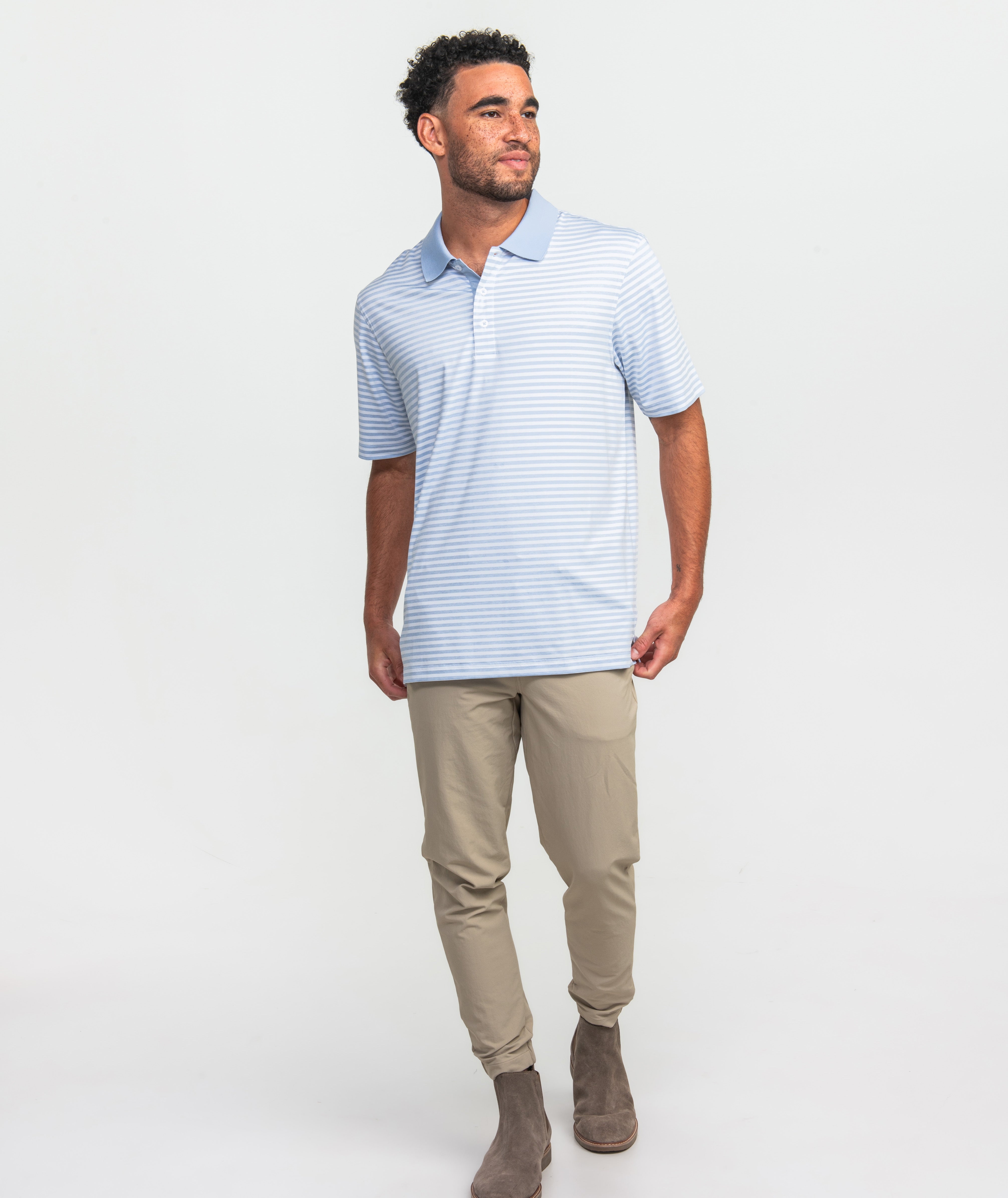 Country Club Heather Stripe Polo