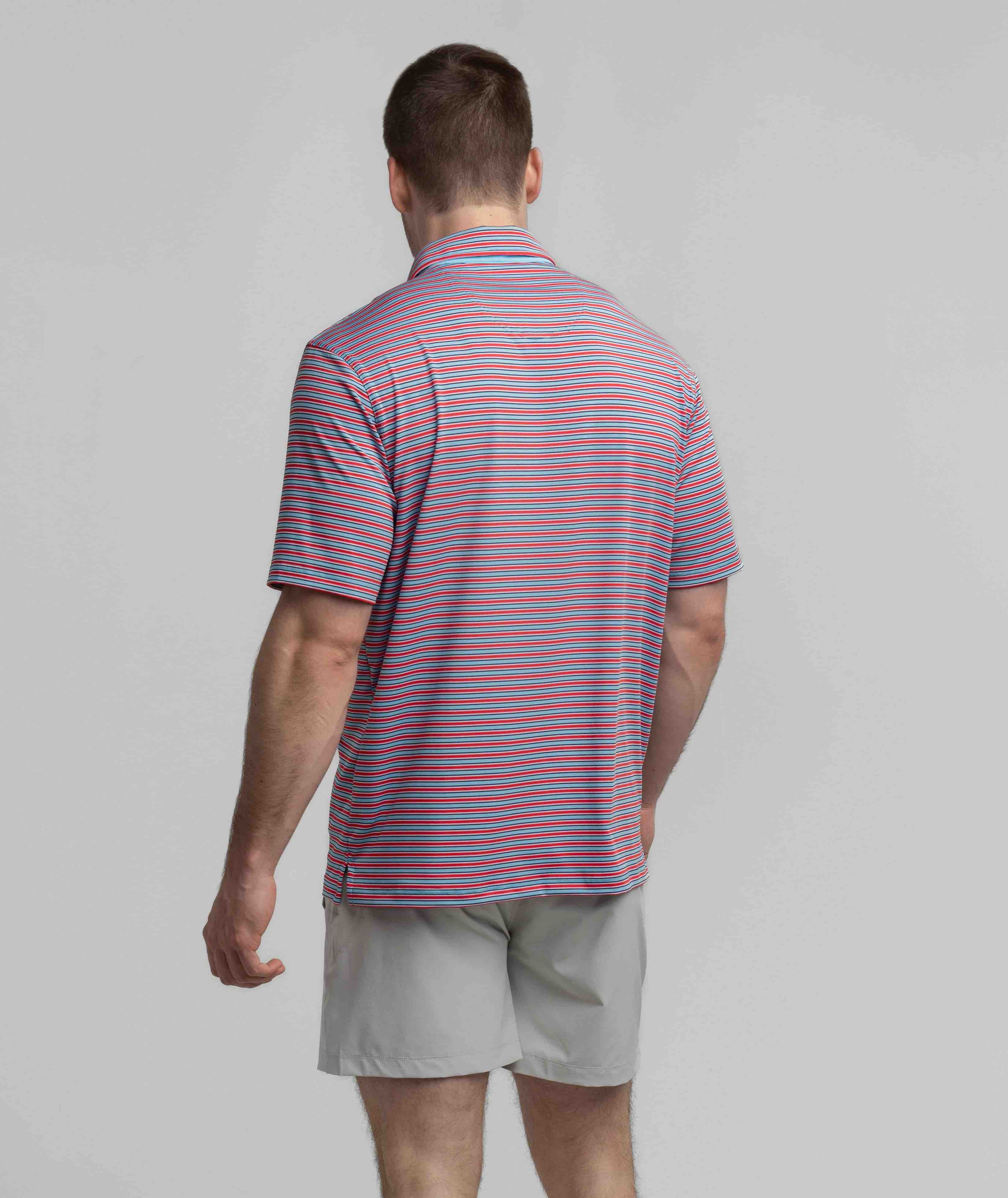 Scoreboard Stripe Polo - Grove - Image 4