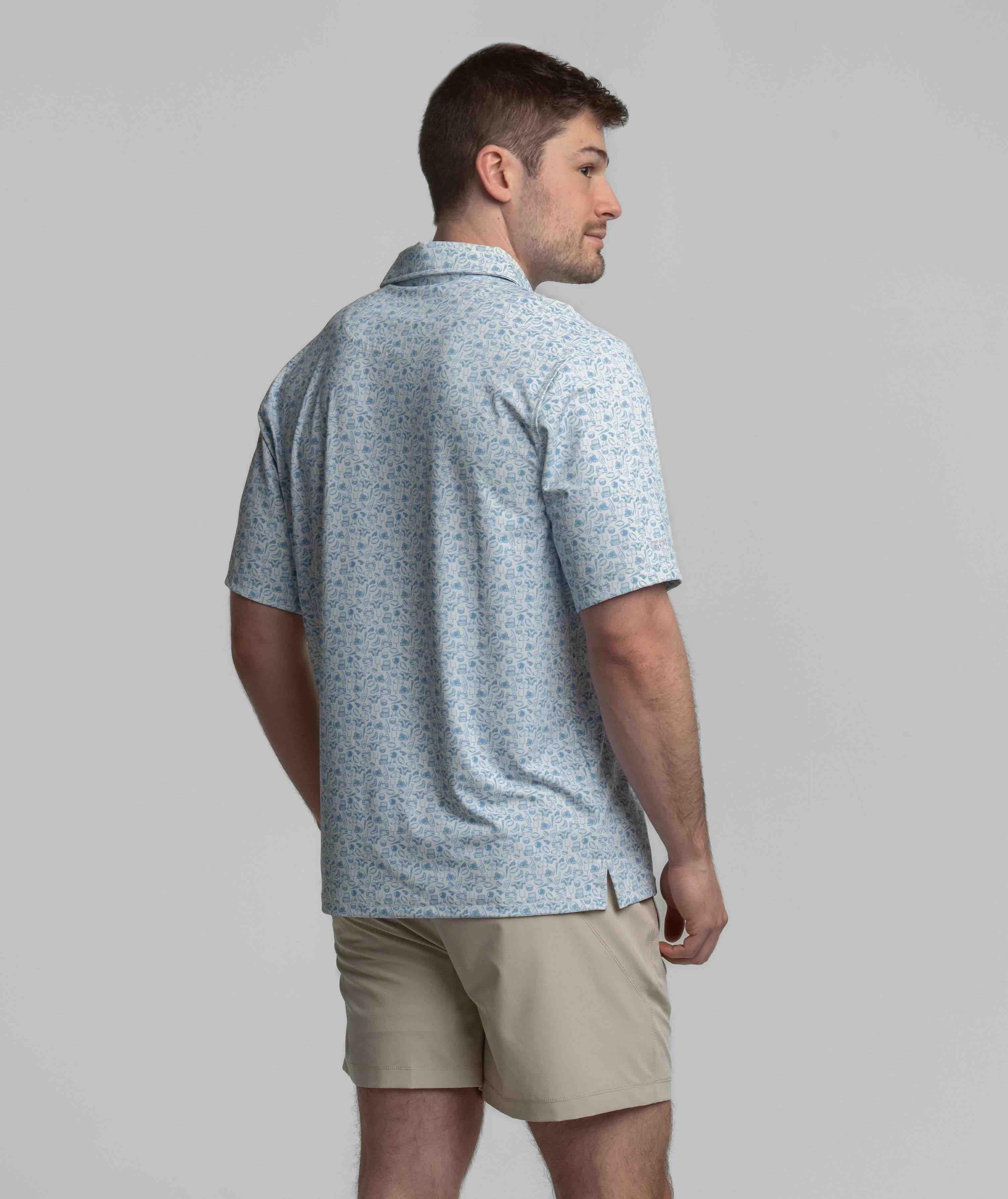 Biggest Fan Printed Polo - Powder Blue - Image 3