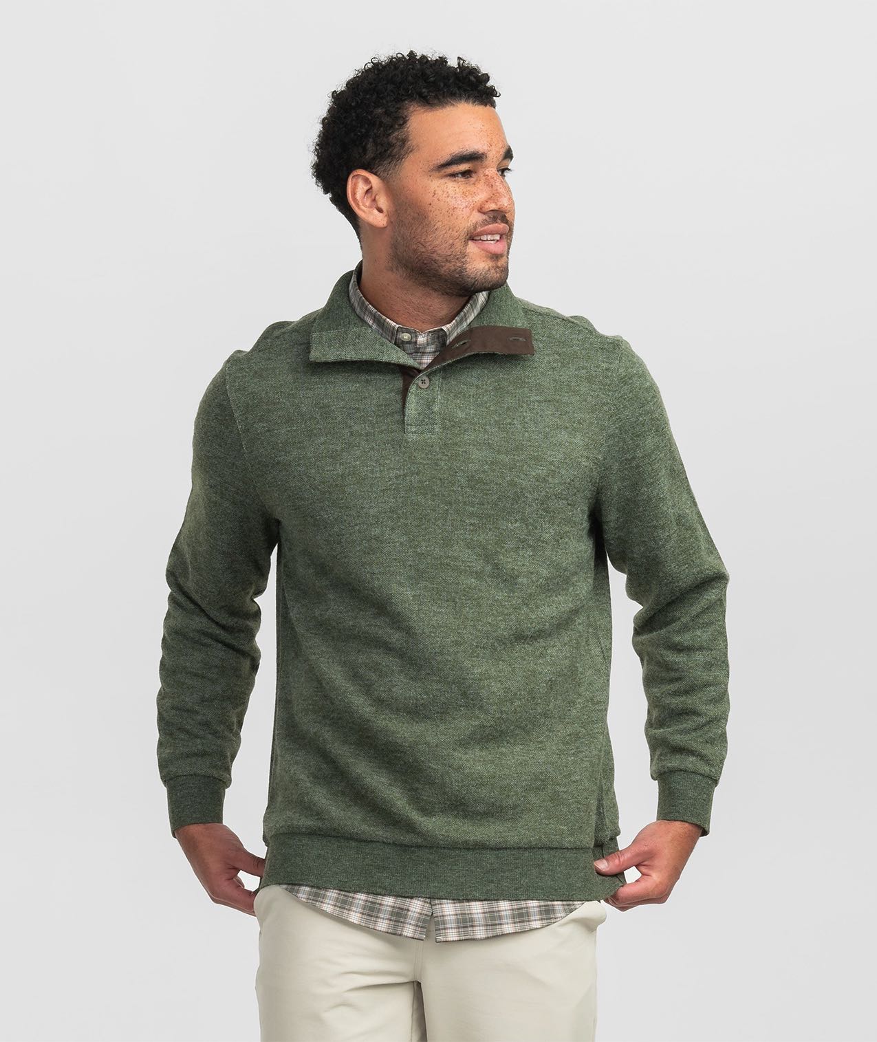 Sweater Fleece Elevated Pullover - Cedar - Image 1