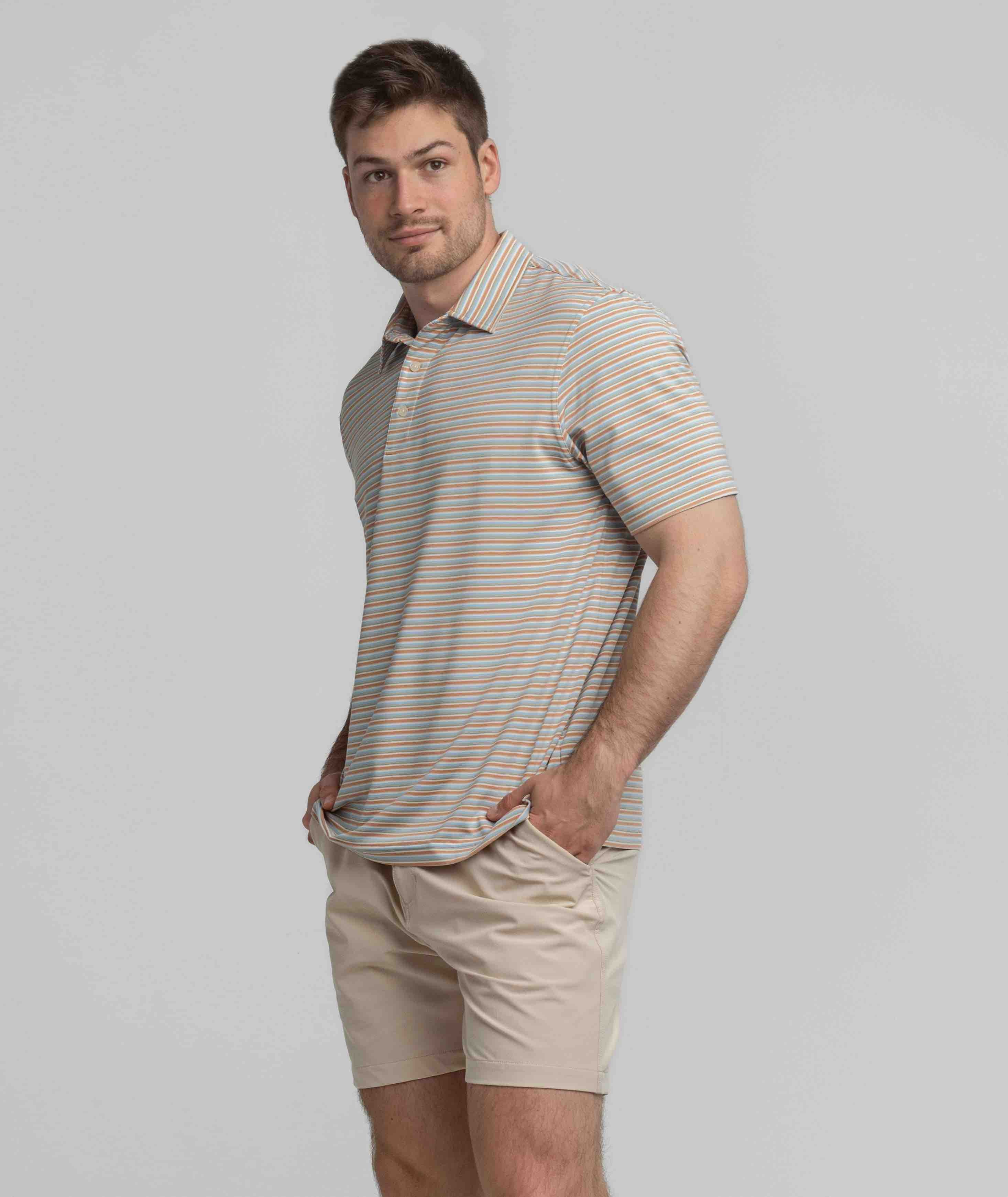 Tybee Stripe Polo - Adobe - Image 2