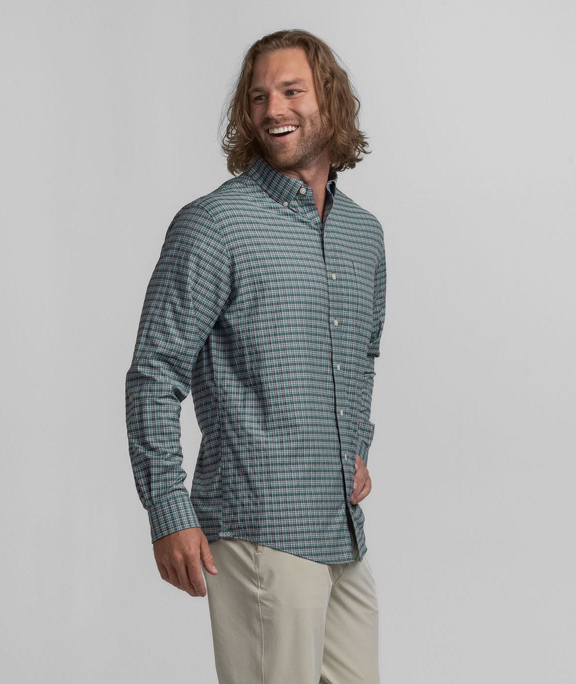 Bennett Plaid LS - Bayou Teal - Image 2