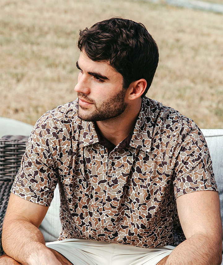 Hunters Hideaway Printed Polo