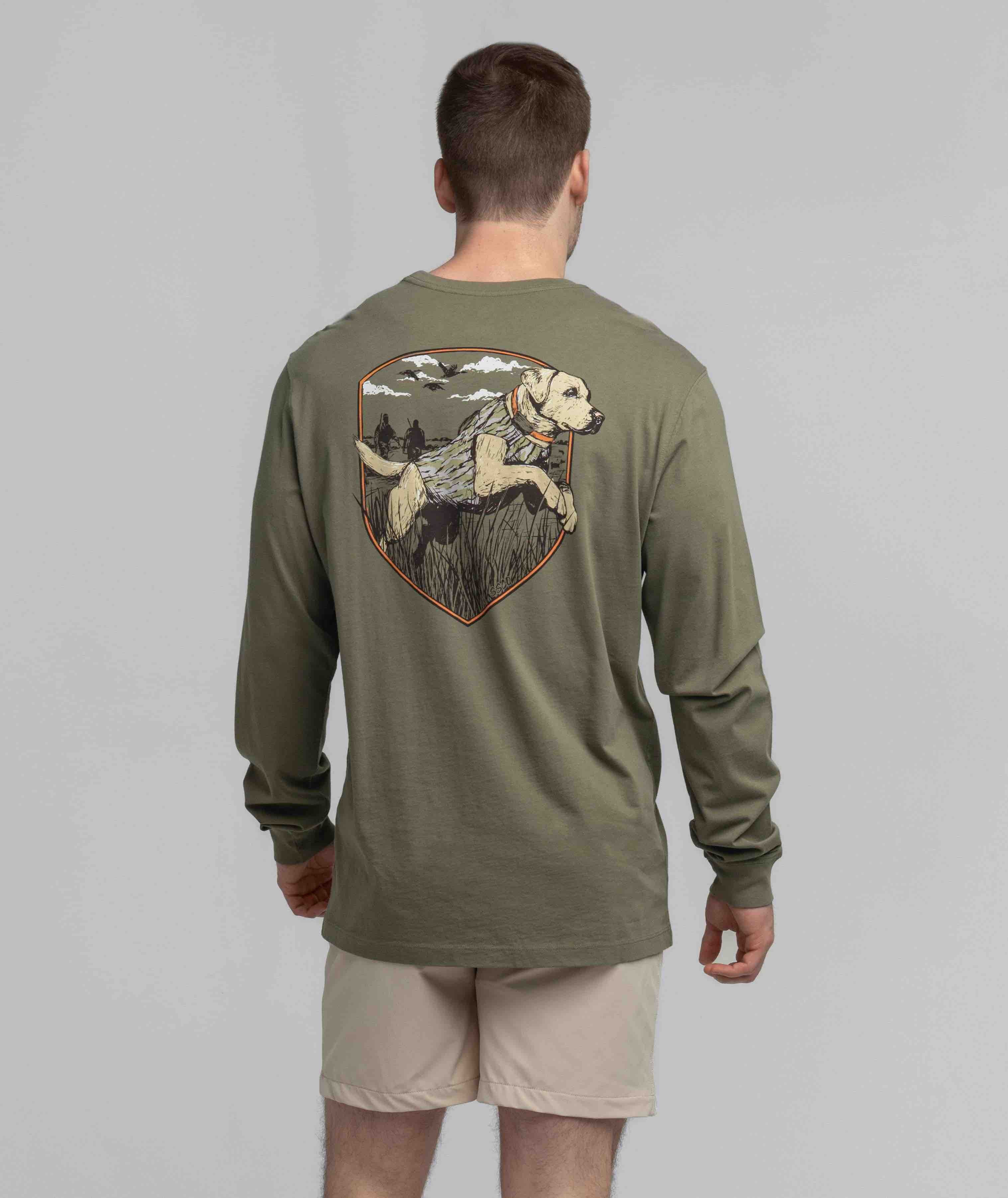 Bayou Retriever Tee LS - Spanish Moss - Image 3