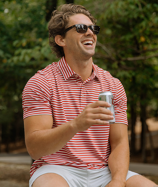 Sarasota Stripe Polo - Tide - Image 3