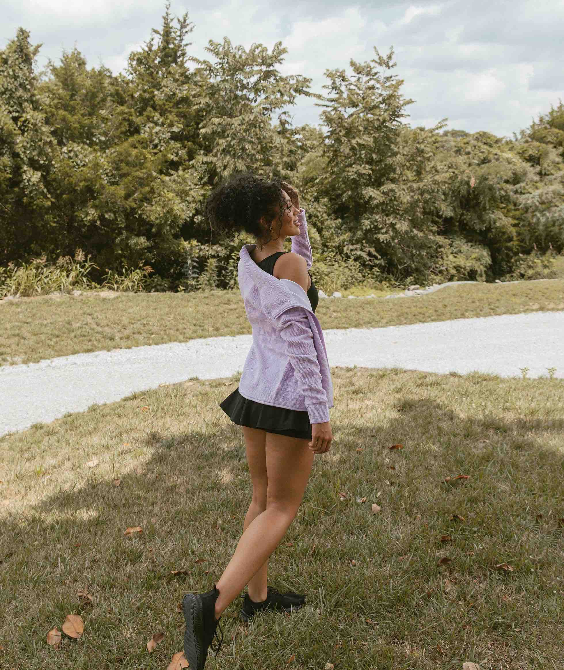 Textured Performance Jacket - Pastel Lilac - Image 2