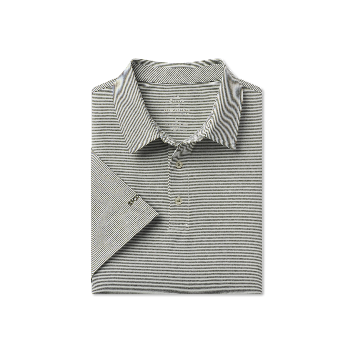 Heather Madison Stripe Polo - Dusty Olive - image 1