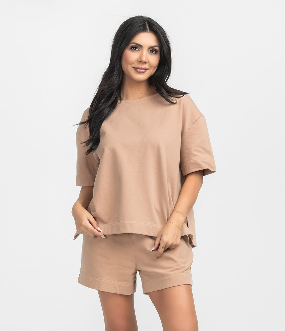 On The Daily Tee - Warm Taupe - Image 1
