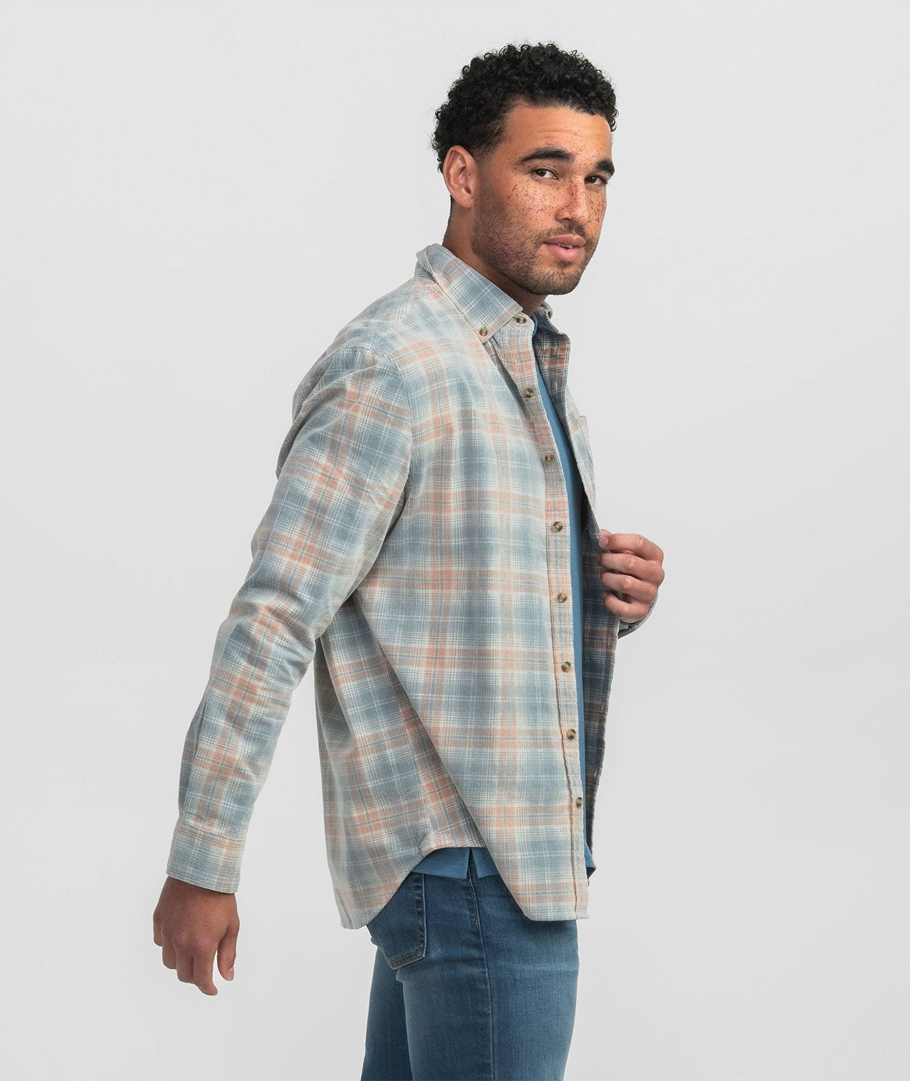 Braxton Lightweight Cord Flannel - Dorado - Image 3