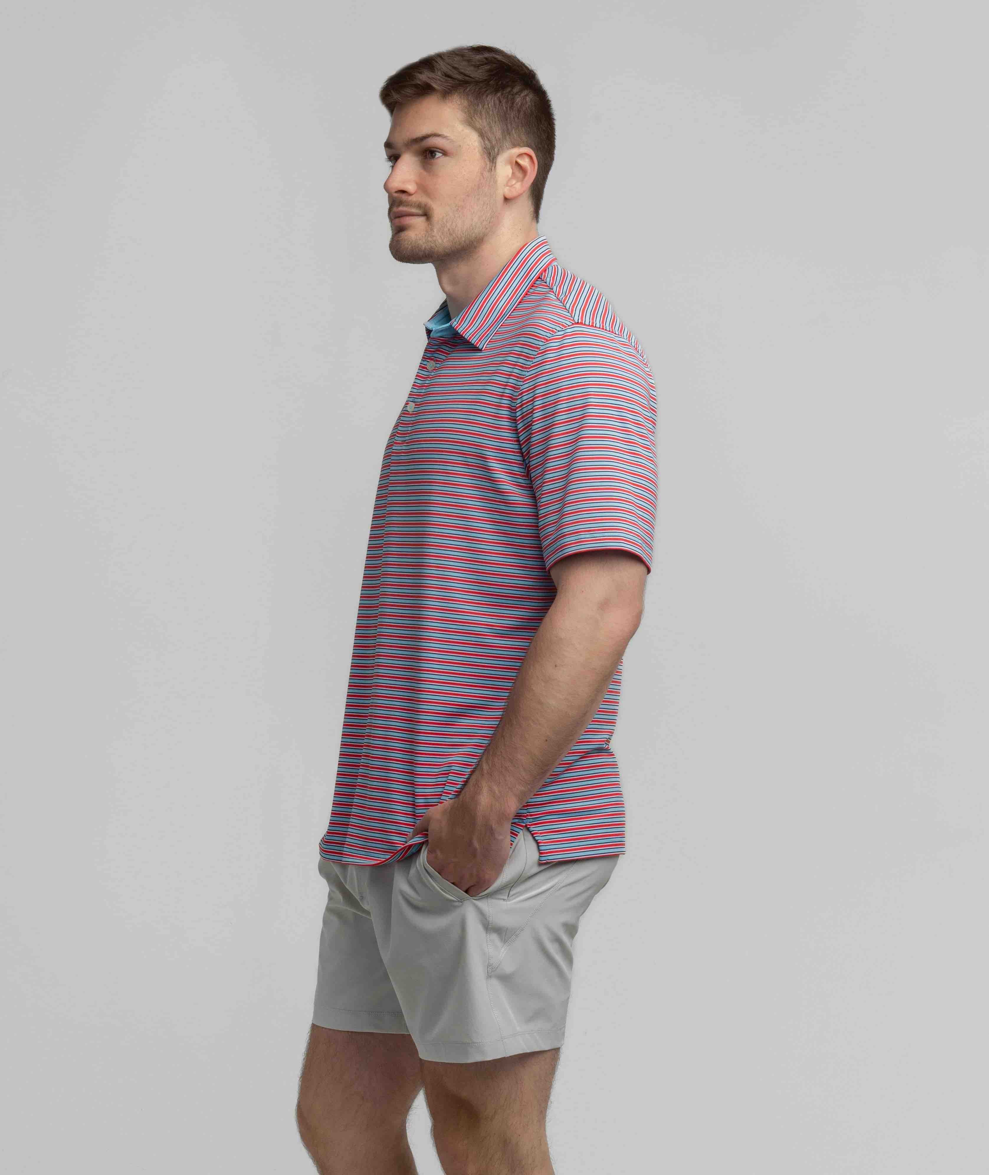 Scoreboard Stripe Polo - Grove - Image 2