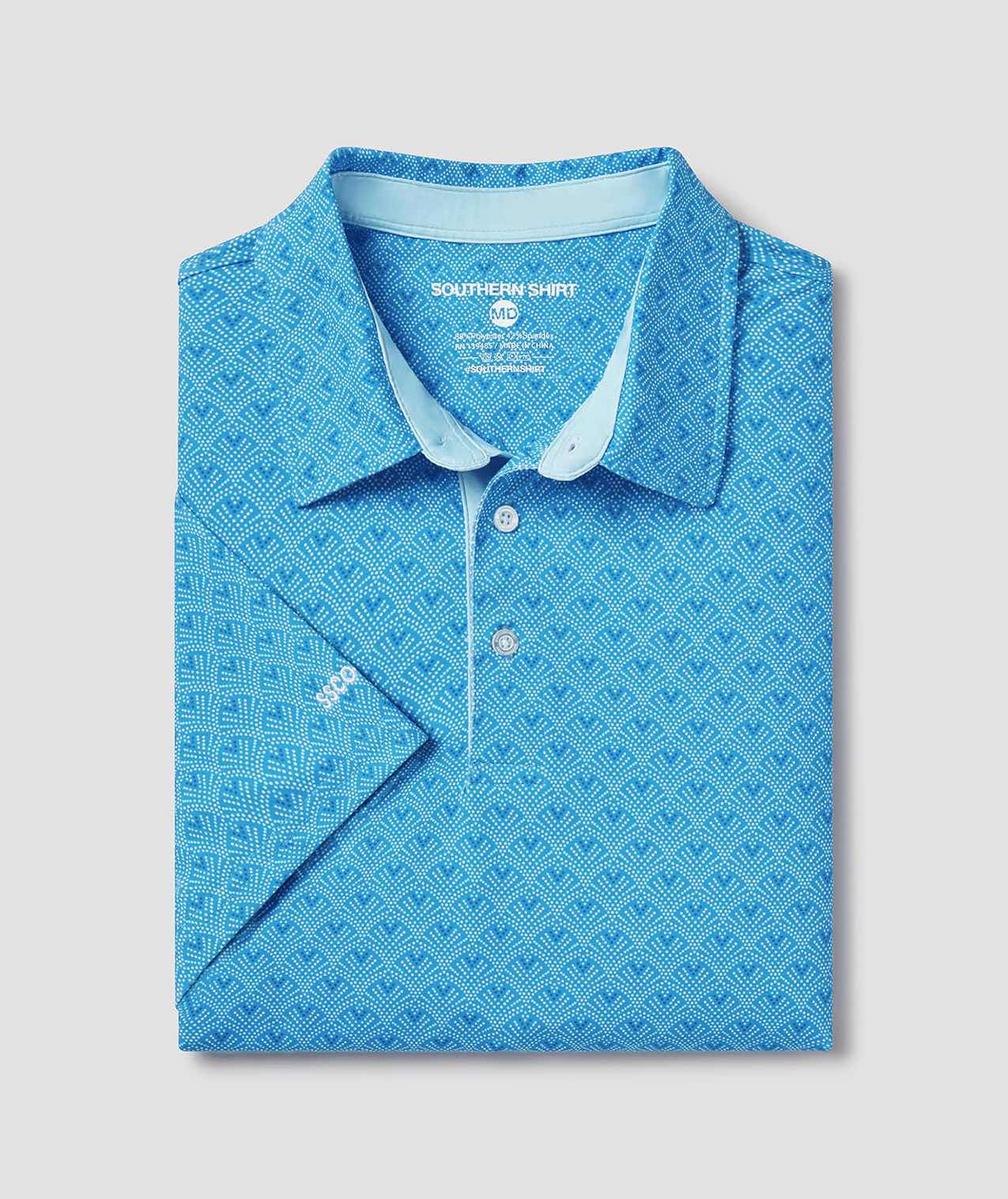 Sapphire Spring Printed Polo