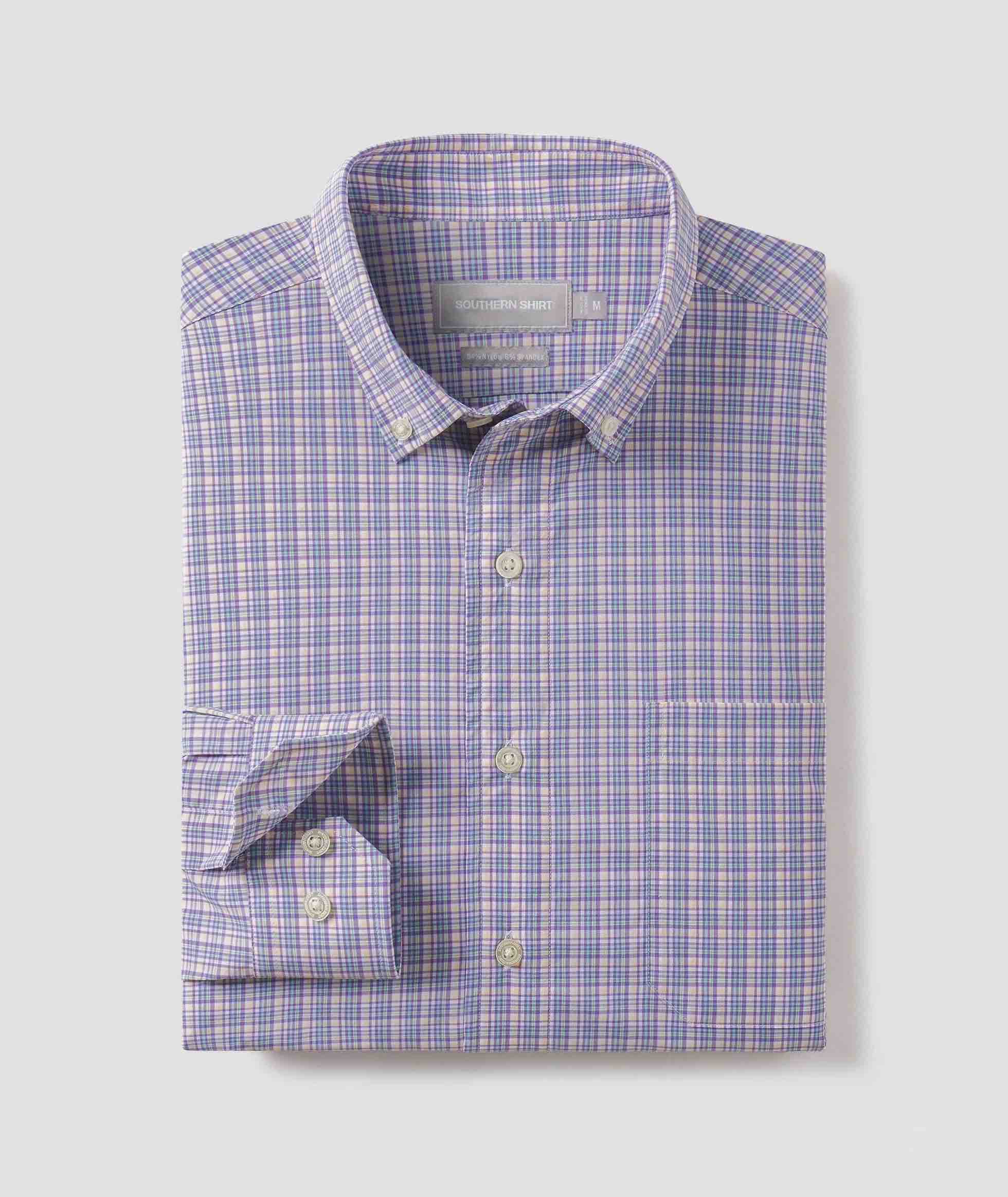 Nassau Check LS - Purple Apricot - Image 1