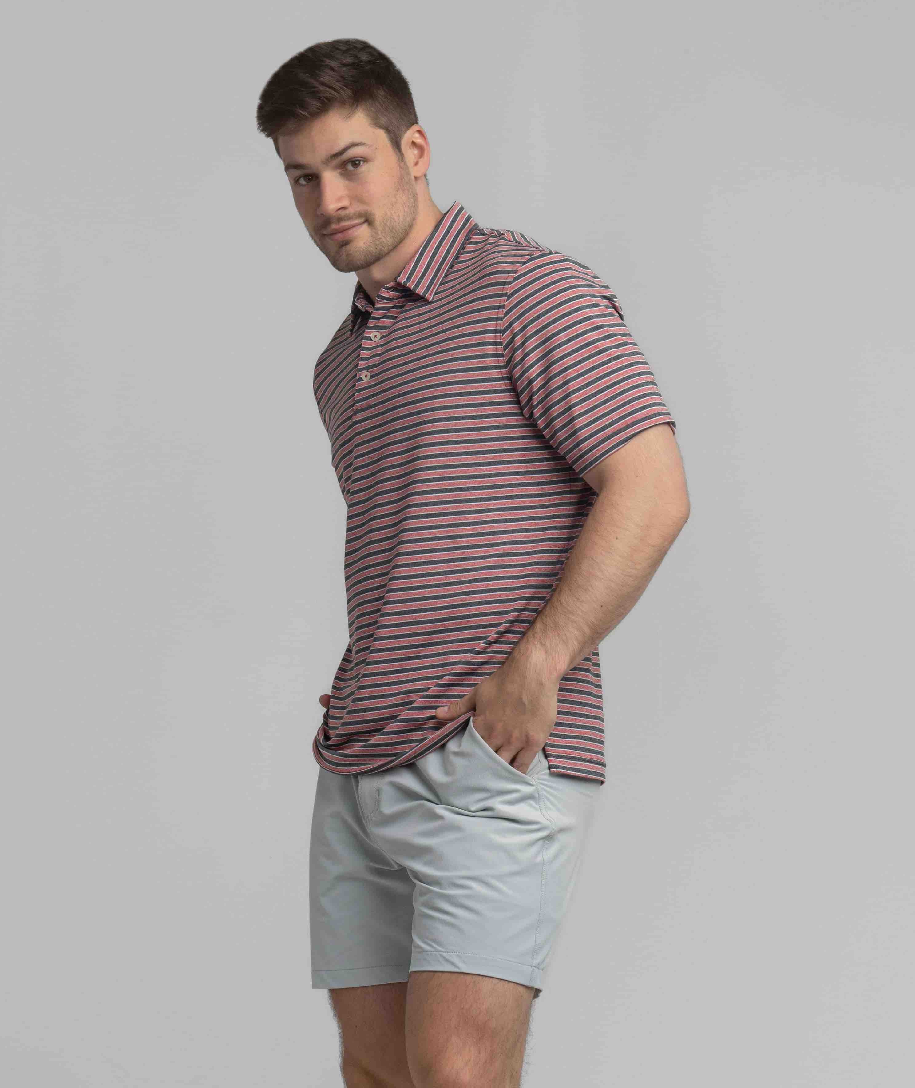 Cahaba Heather Stripe Polo