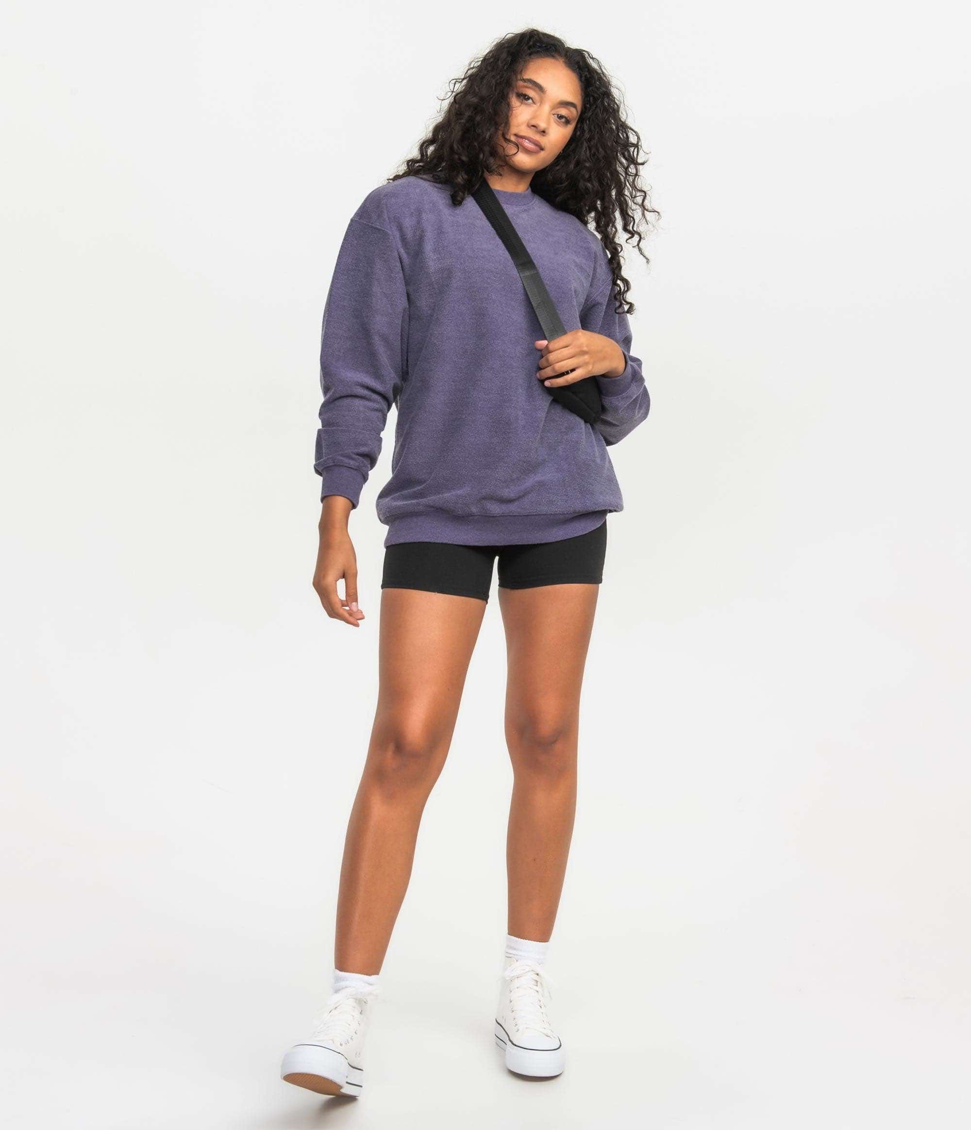 Washed Fleece Sweatshirt - Mulberry Wine - Image 3
