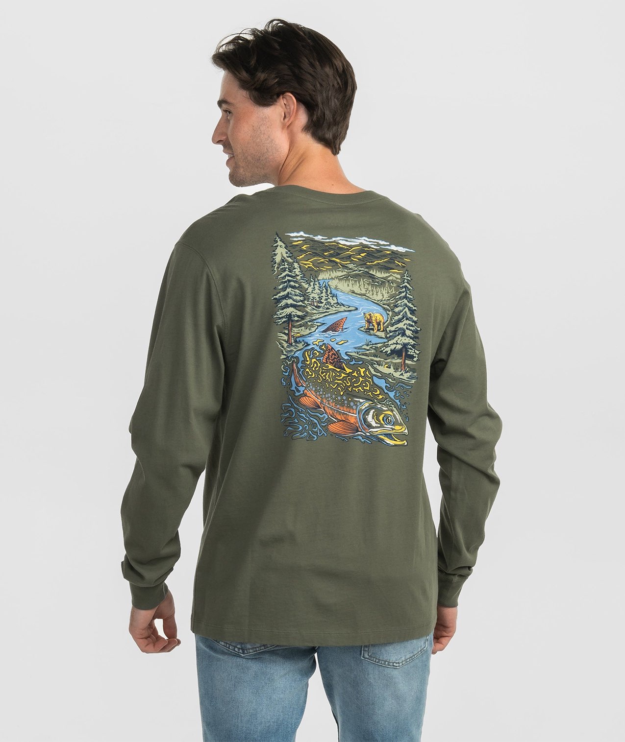 Summit To Stream Tee LS - Cedar - Image 3