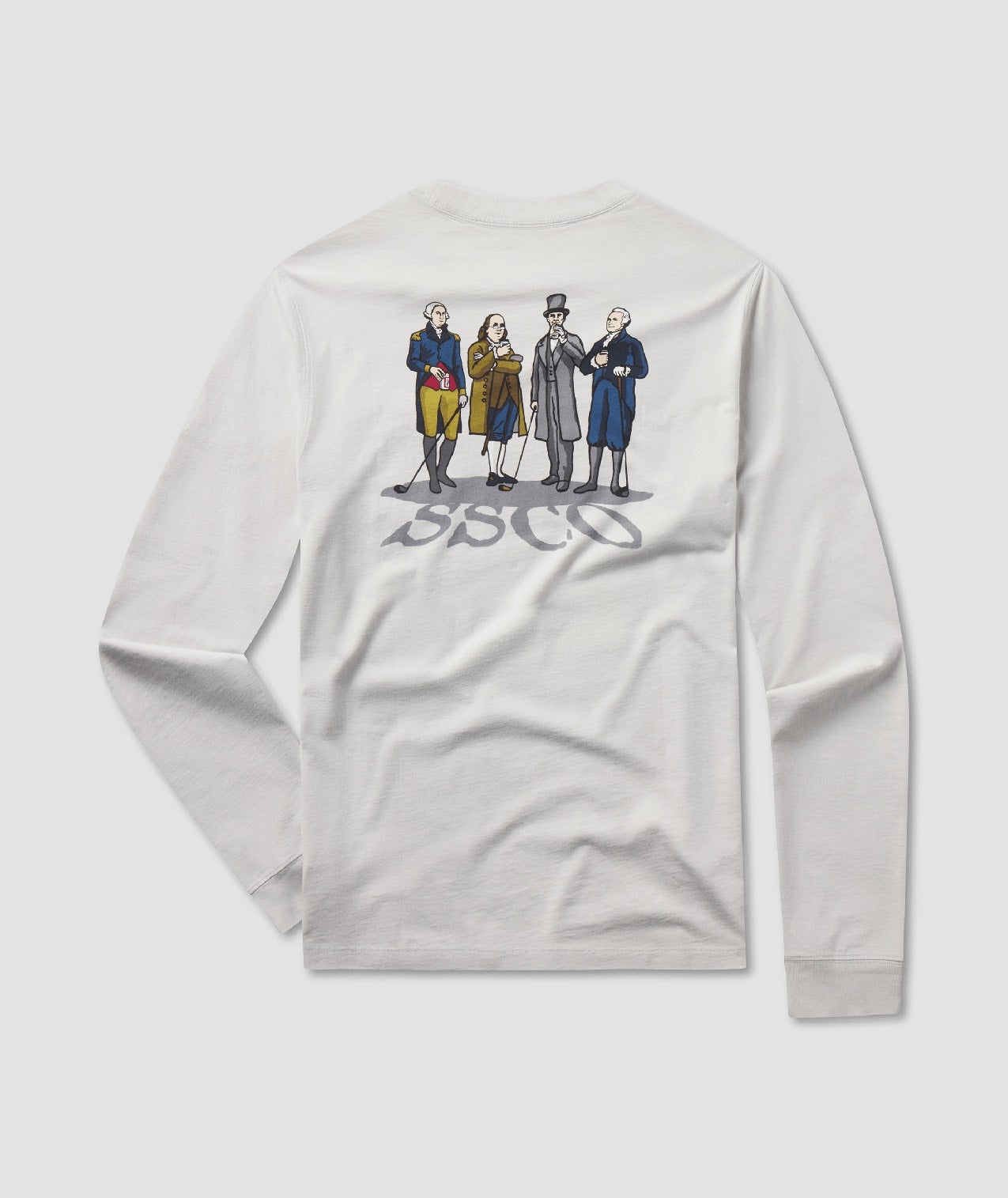 Fore Fathers Tee LS - Oyster - Image 1