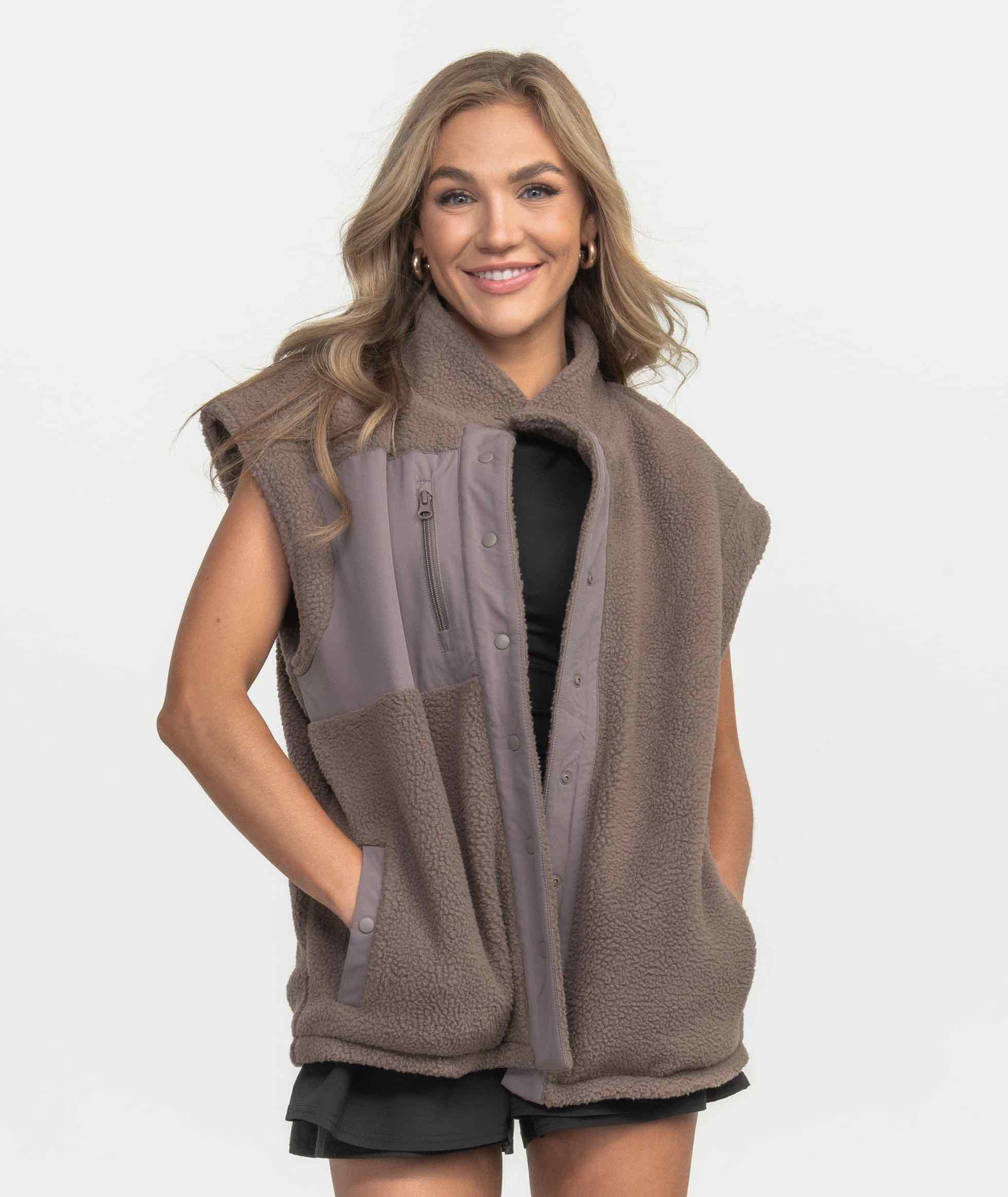 Reversible Fleece Vest - Ember Brown - Image 1