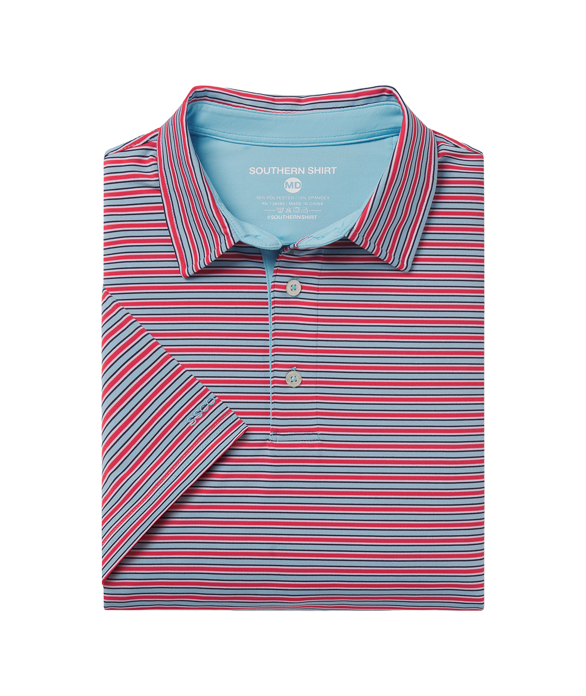 Scoreboard Stripe Polo - Grove - Image 1