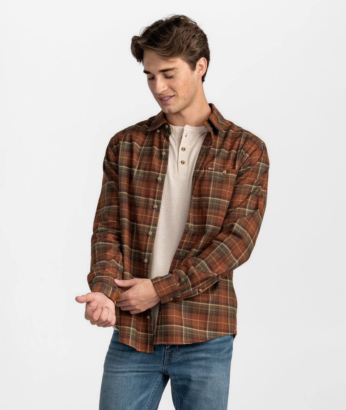 Marksman Stretch Flannel LS - Red Clay - image 1
