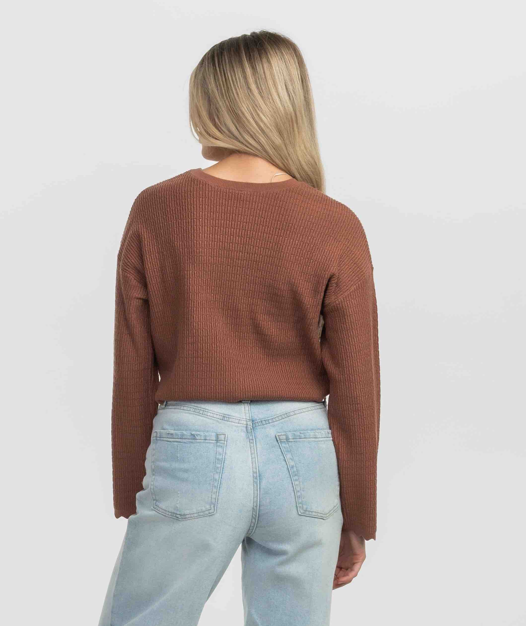 Crop Knit Basic Top