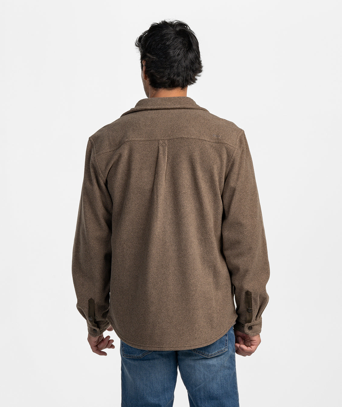 Brushline Fleece Shacket - Espresso - Image 3