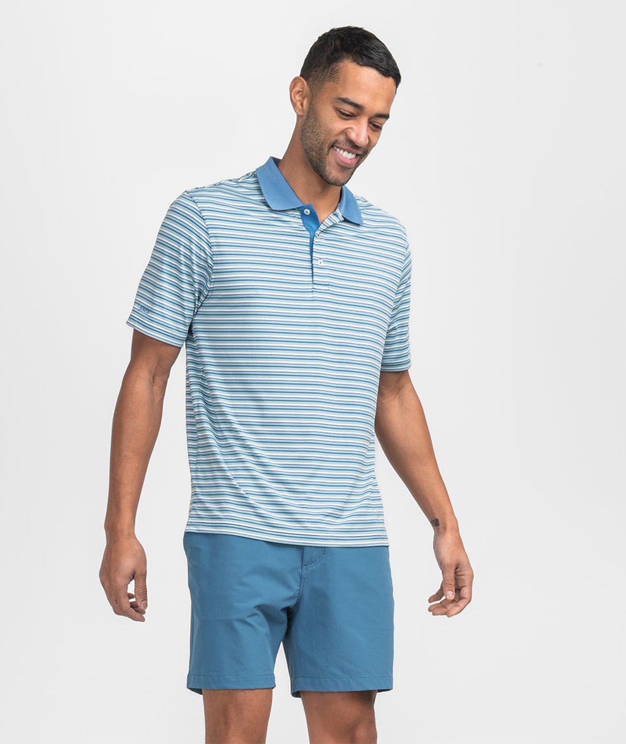 Tucker Stripe Polo - Seacrest - Image 2