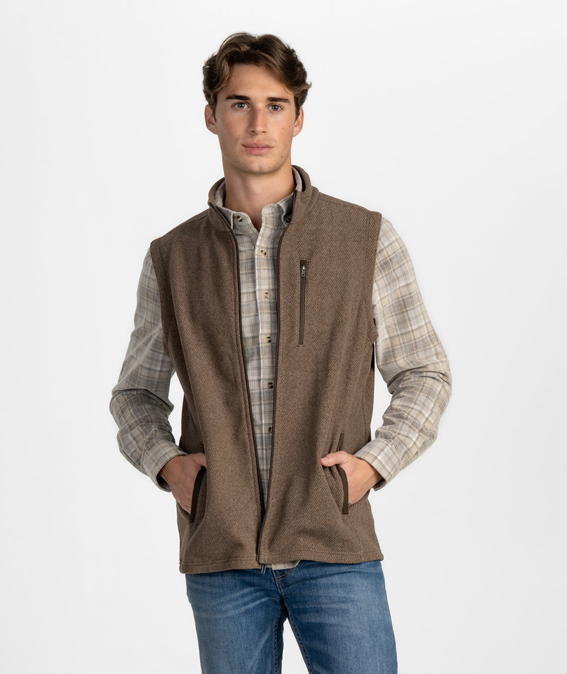 Brushline Fleece Vest - Espresso - Image 1