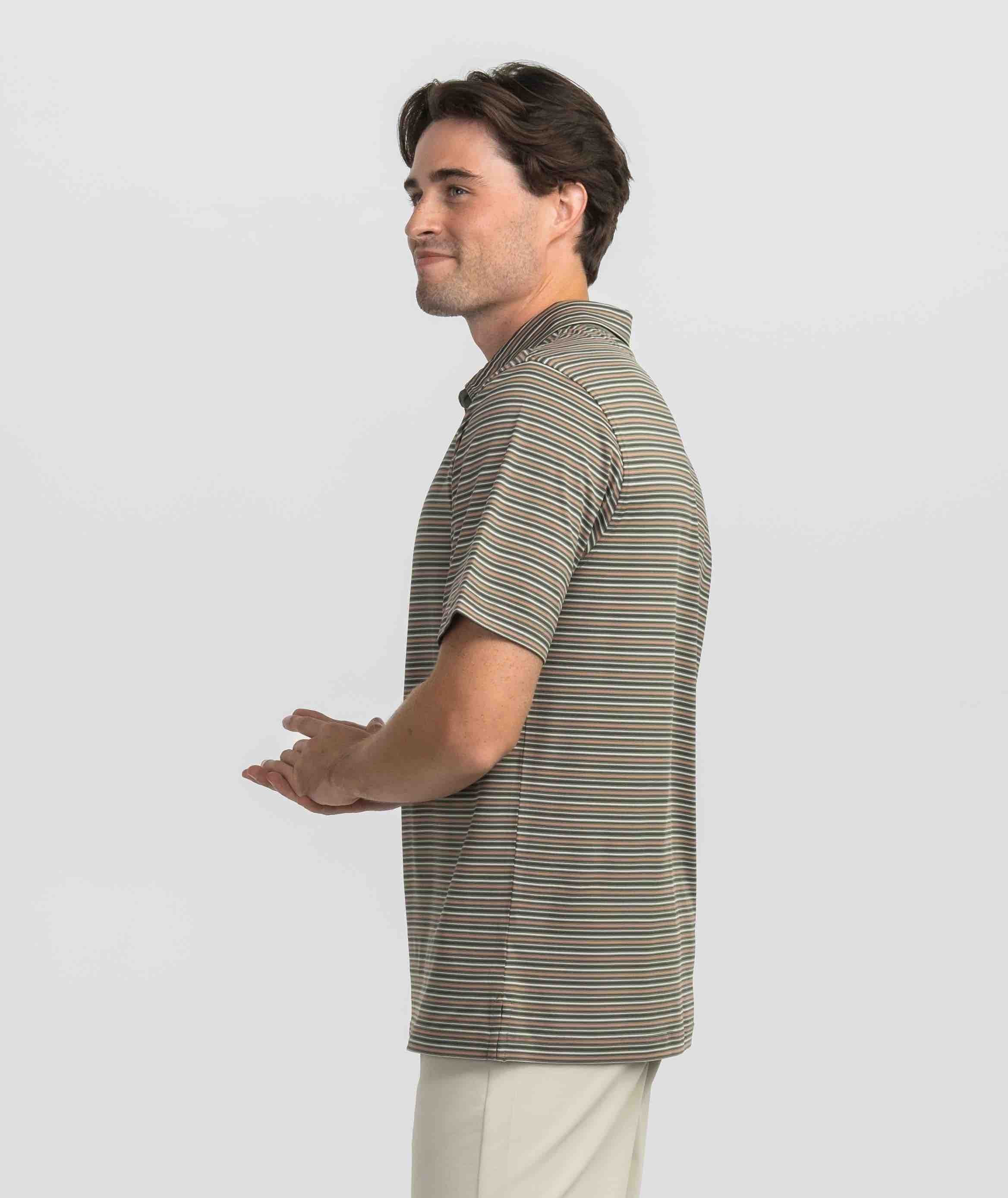 Sawgrass Stripe Polo - Duck Blind - Image 3
