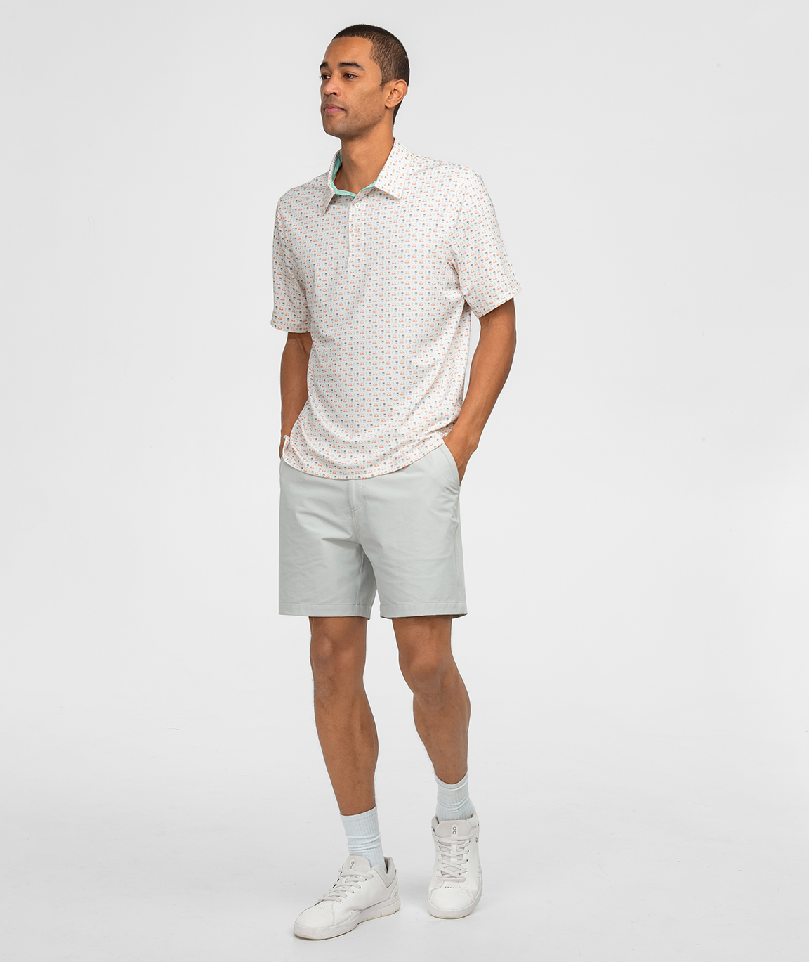 Par Fore Printed Polo - Palm Drive - Image 3