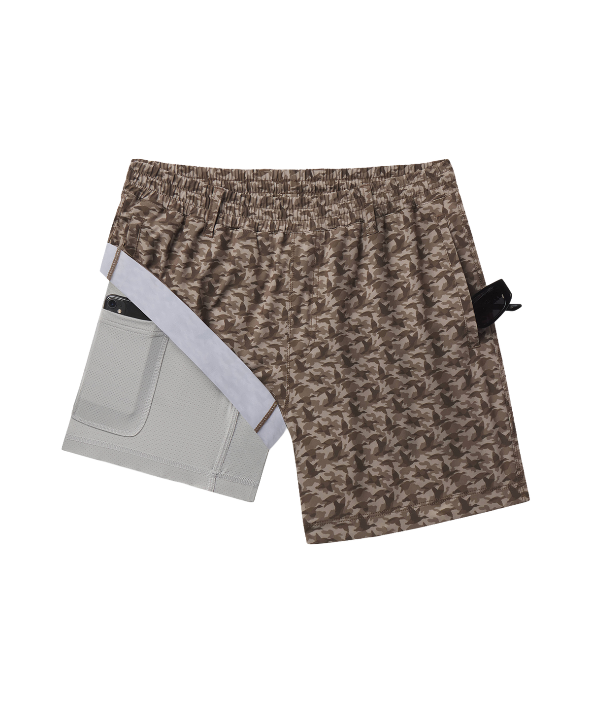 Everyday Hybrid Shorts - Mallard Mirage - image 3