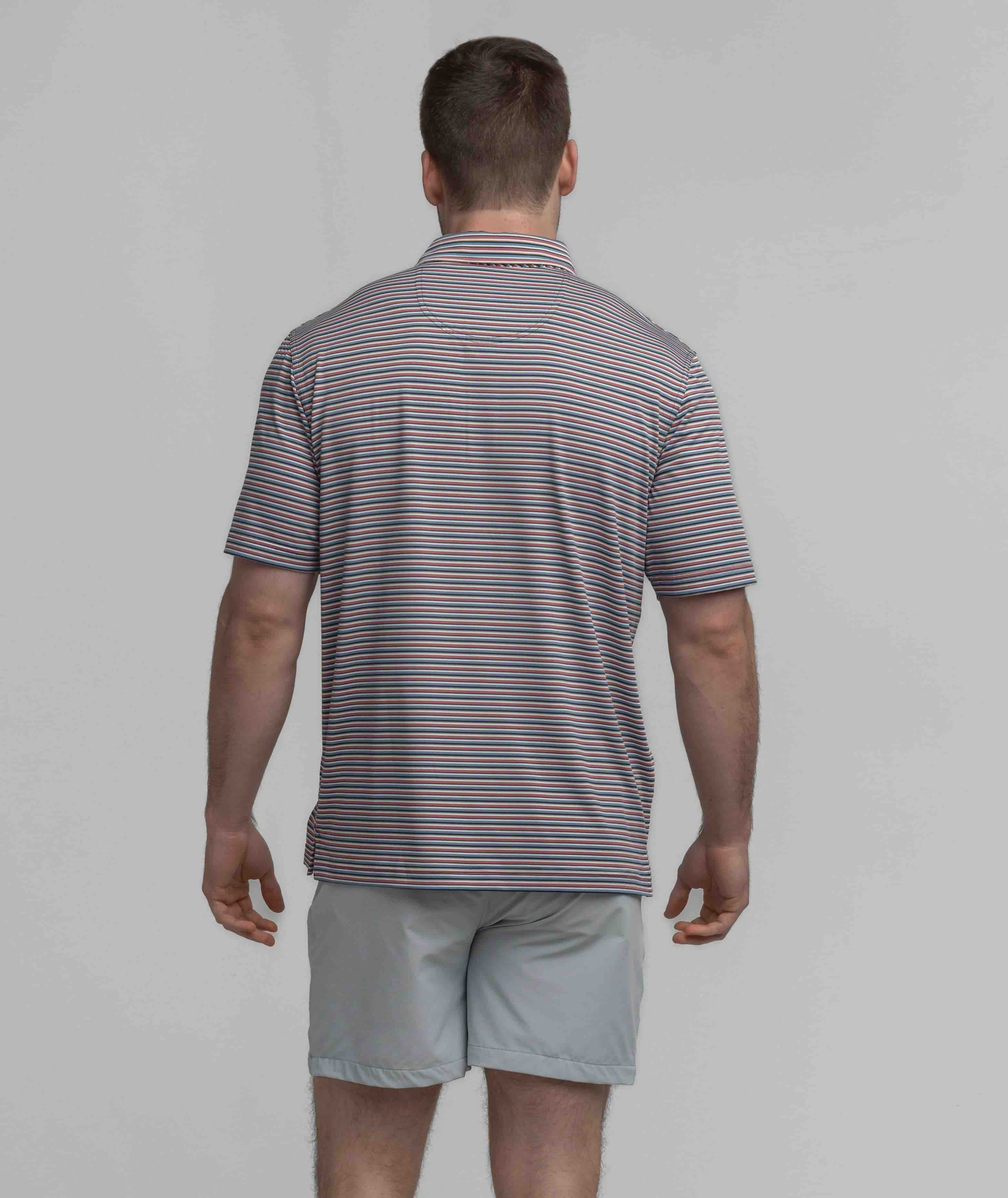 Tybee Stripe Polo - Patriotic - Image 4