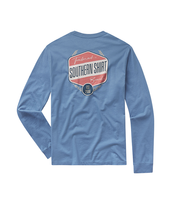 Makers Badge Tee LS - Nautical Blue - Image 1