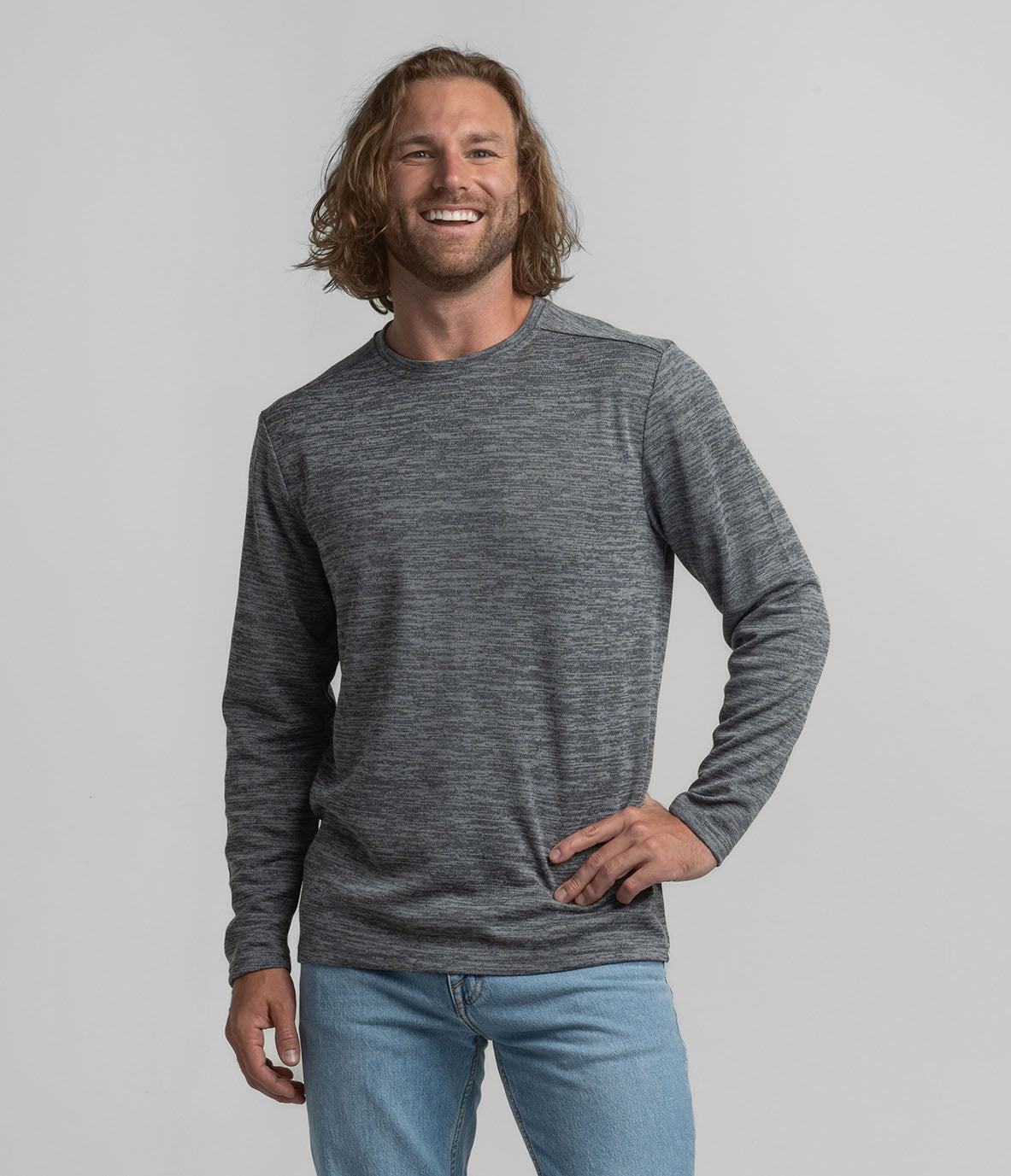 Elevated Layering Crew - Steel - Image 1