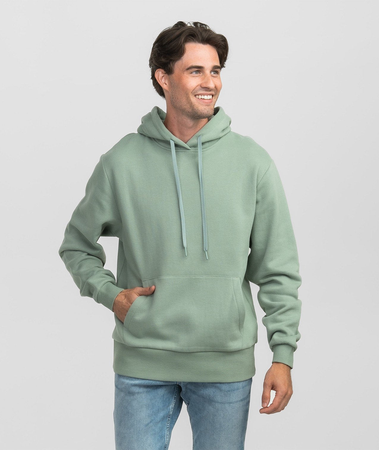 Washed Fleece Essential Hoodie - Iceberg Green - Image 1