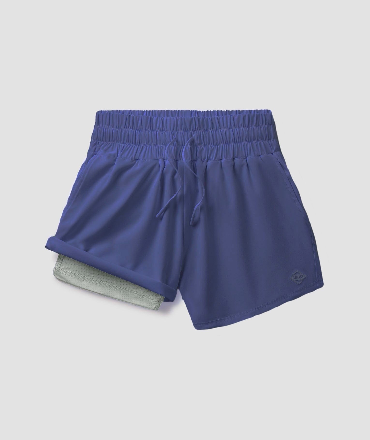 Womens Lined Hybrid Shorts - Nautical Night - Image 1
