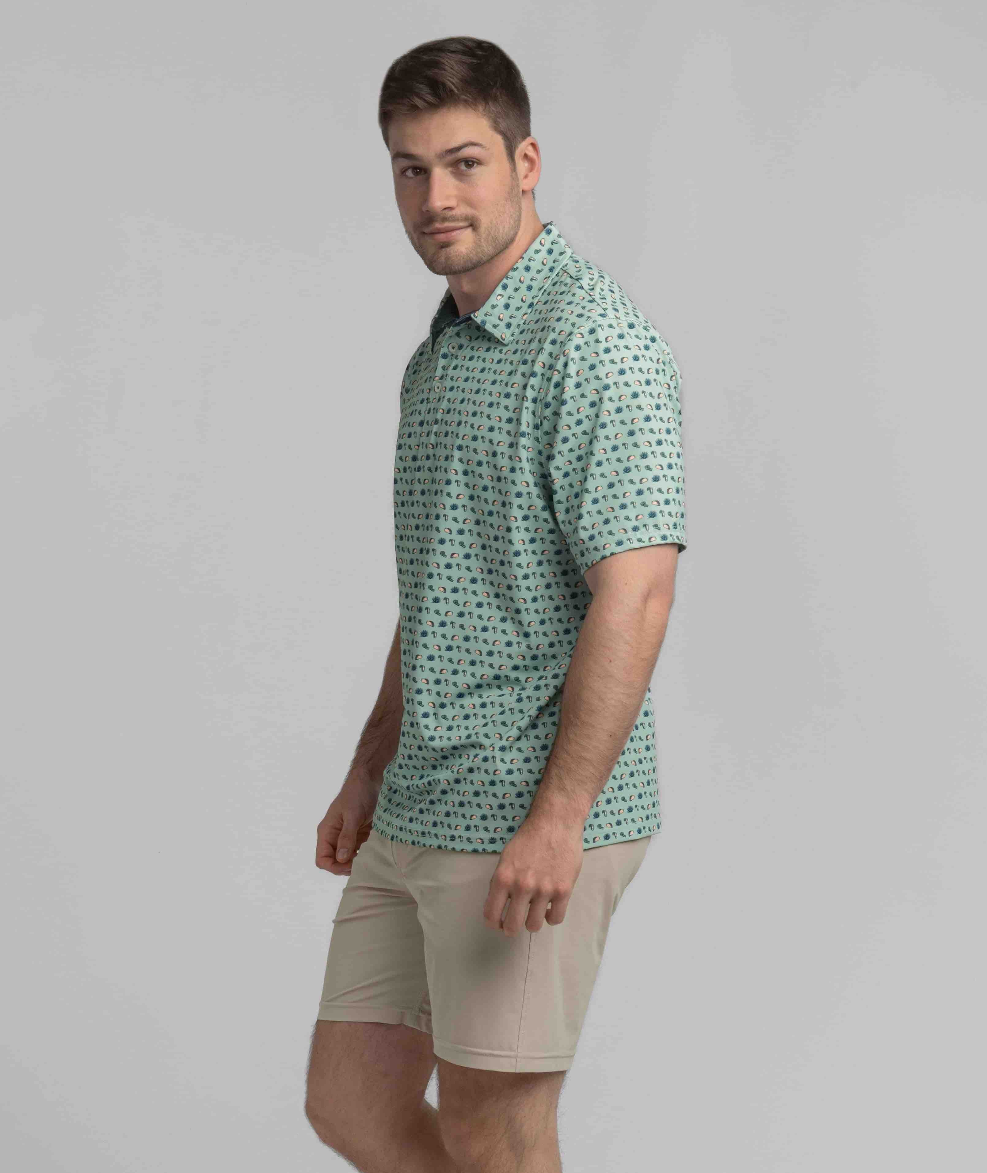 Tacos and Tequila Printed Polo
