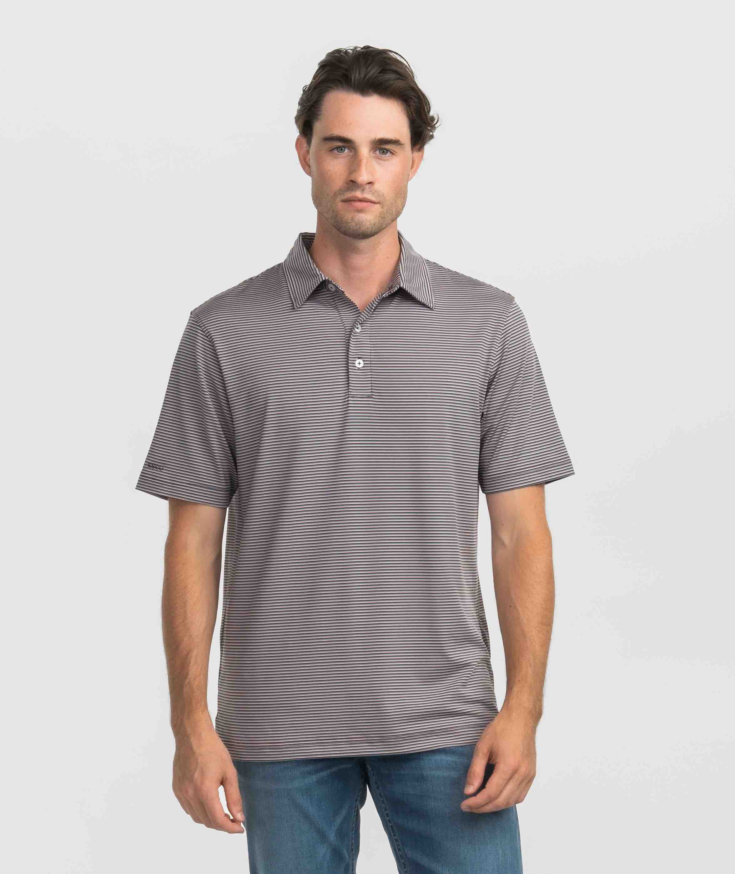Largo Stripe Polo - Mulberry - Image 2