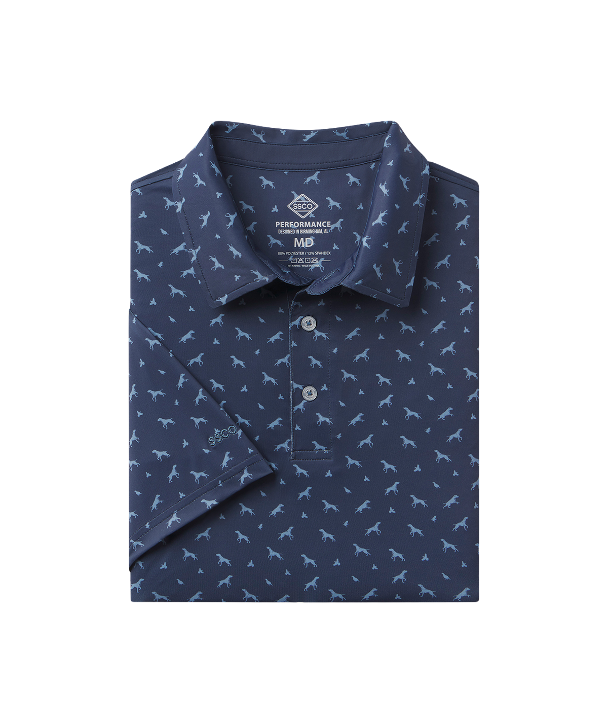 Uplands Unleashed Printed Polo - Midnight Navy - image 1